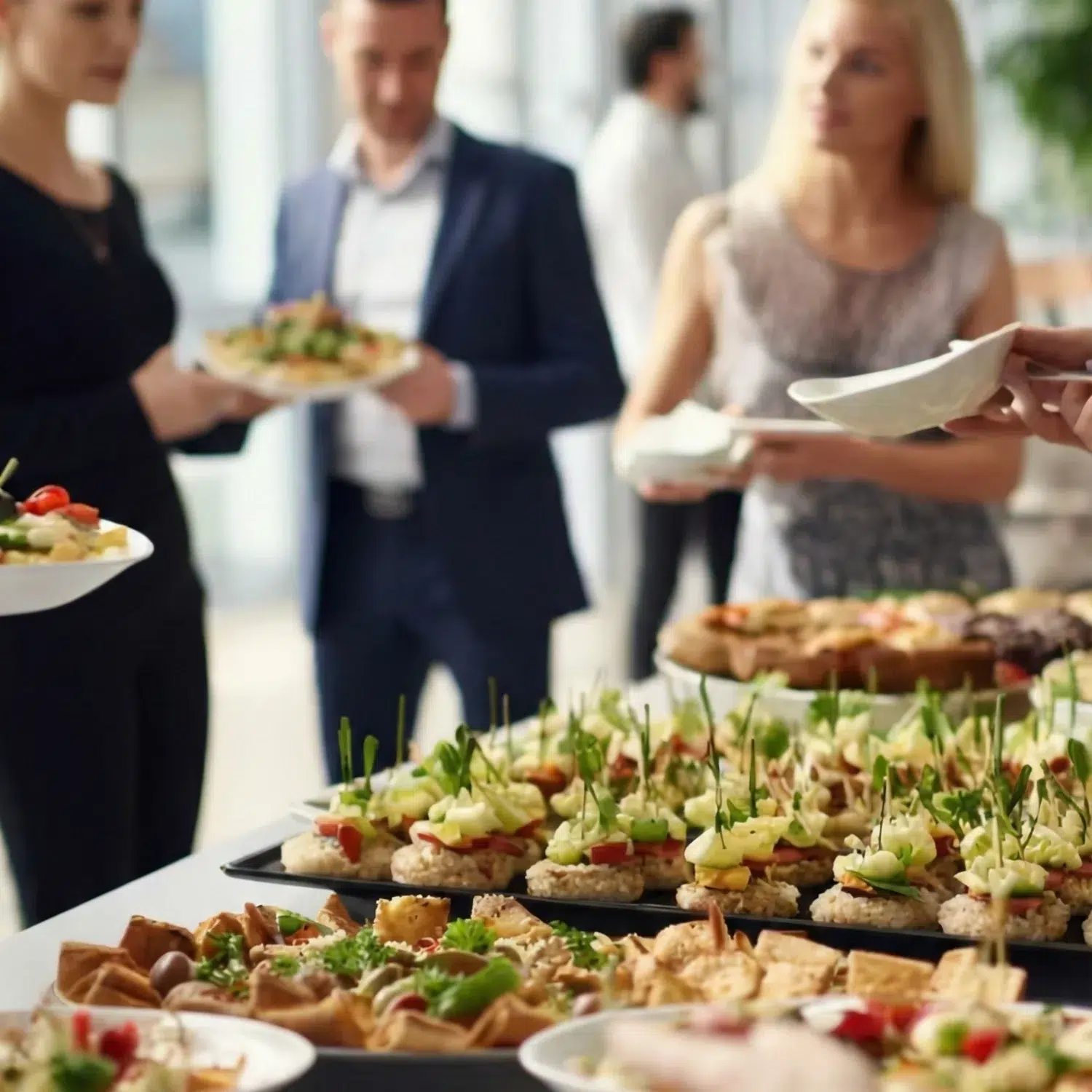 Homepage 1 Professional corporate buffet catering with fresh canapés and finger foods at an event in Bedfordshire by Xpress Catering